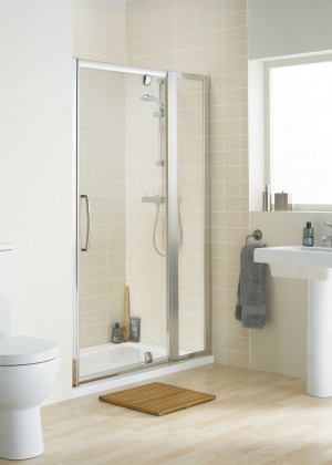 Lakes BA-W350 Classic In-Line Bracing Arm White (Shower Doors & Side Panels NOT Included)