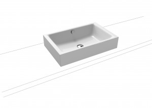 Kaldewei Ambiente Puro S Countertop Basins - Rim 120mm 60 x 38.5cm. No tap hole [909106003001]