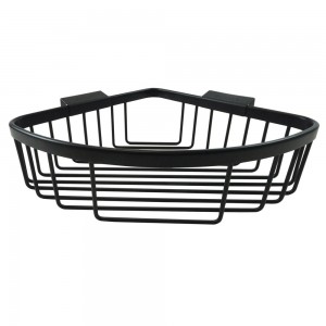 Roman - Large Curved Corner Basket Matt Black [RSB02B]