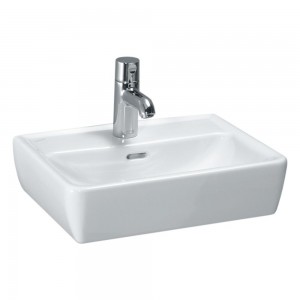 Laufen 11952WH Pro Small Square Washbasin 450x340mm (NOT to be Used with Pedestal) White