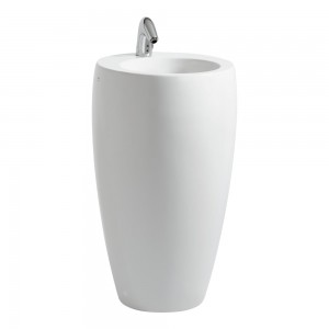 Laufen 11972WH Alessi Freestanding Washbasin with Concealed Overflow White (Brassware NOT Included)