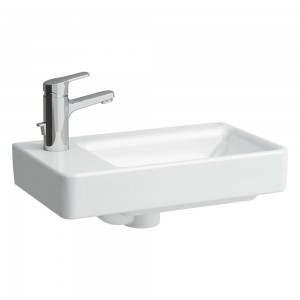 Laufen 15955WH Pro S Small Washbasin - Tap Bank Left 480x280x85mm White (Basin Only - Brassware NOT Included)