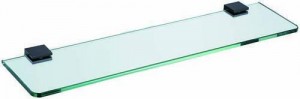 The White Space Legend Glass Shelf - Matt Black [LEG12B]