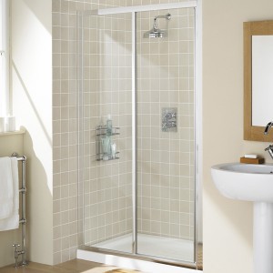 Lakes LK12S100W Classic 6mm Framed Slider Shower Door 1000x1850mm White Frame (Side Panel NOT Included)