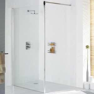 Lakes LKSS1000S Walk-In Classic 8mm Semi-Frameless Shower Screen 1000x1850 + 85mm