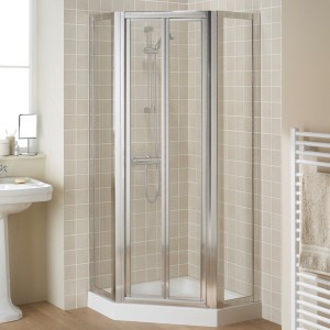 Lakes LPE34-40S Classic 6mm Pentagon Side Panel 900x1850mm Polished Silver Frame (Pivot or Bi-Fold Shower Door NOT Included)