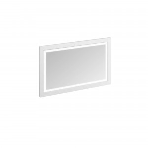 Burlington Illuminated Framed Mirror 120 x 75cm with LED illumination and infra-red switch. IP44 Matt White [M12MW]