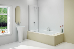 MERLYN MB11 Single Curved Panel Bath Screen 800x1500mm