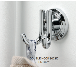 Miller 8023C Oslo Double Robe Hook Chrome