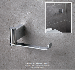 Miller 8107C Boston Swivel Open Toilet Roll Holder 62x146mm Chrome