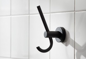 Miller 8712B Bond Full-Fix Double Robe Hook 135mm Matt Black