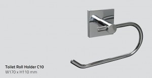 Miller C10 Cube Toilet Roll Holder dia 155mm Chrome