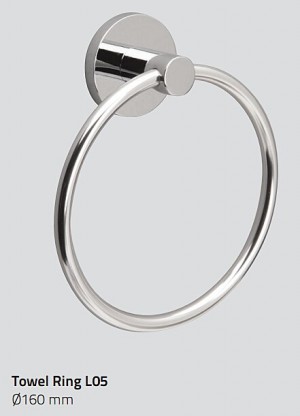 Miller L05 Lily Towel Ring dia 160mm Chrome