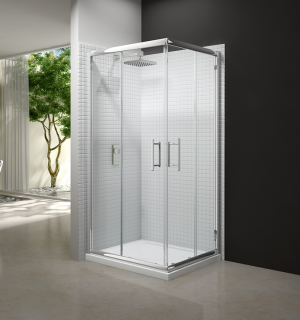 MERLYN M65211 Series 6 Sliding Shower Door for Corner Fitting 800mm Chrome