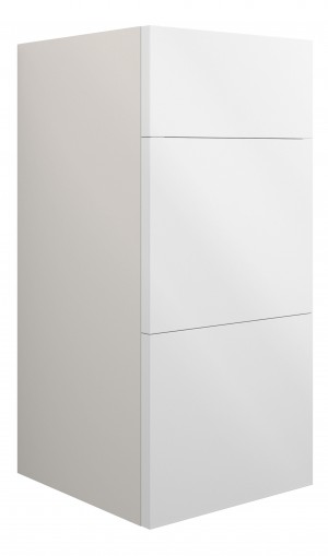 Adula Standard 3 Drawer Unit 300mm White Gloss (Grey Cabinet) [PLUM110392]