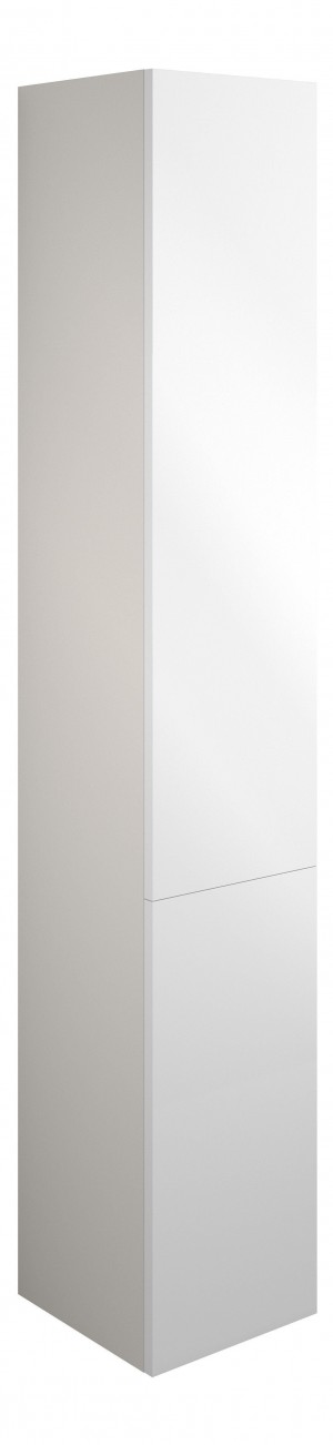Adula Tall Unit (2 Door) 1760mm White Gloss (Grey Cabinet) [PLUM110395]