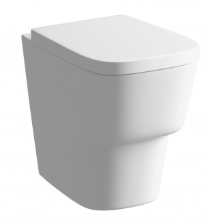 Alcamo Back-To-Wall WC Pan & Soft Close Seat White [PLUM1848]