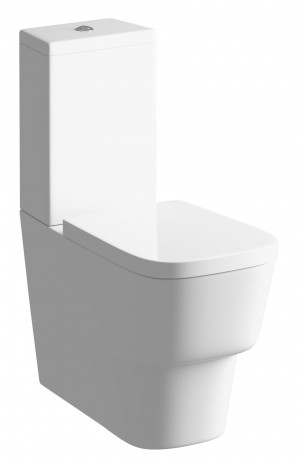 Alcamo Close Coupled WC Pan Cistern & Soft Close Seat White [PLUM1847]