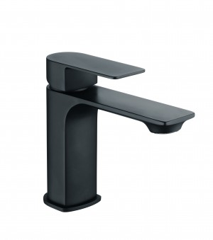 Bari Basin Mixer Tap with Waste Matt Black [PLUM105759]