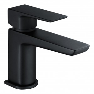 Benevento Cloakroom Basin Mixer Tap with Waste Matt Black [PLUM105796]