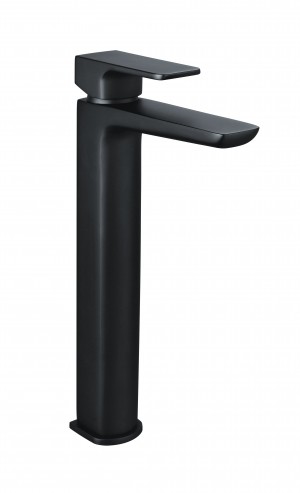 Benevento Tall Mono Basin Mixer Tap Matt Black [PLUM105797]