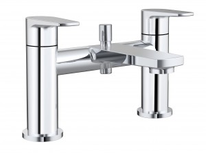 Caserta Bath & Shower Mixer Tap with Wall Bracket Chrome [PLUM105742]