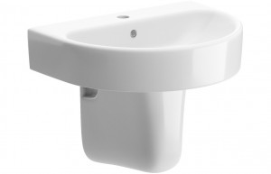 Cesena 555mm Basin & Semi Pedestal White [PLUM1784]