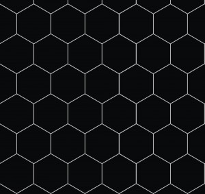 Fibo Urban Aqualock Wall Panel 2400 x 600mm (Hexagonal Effect 120x100mm) Black Silk [DIWW0152]