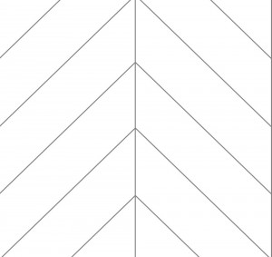 Fibo Urban Aqualock Wall Panel 2400 x 600mm (Chevron Effect 425x150mm) Denver White [DIWW0168]