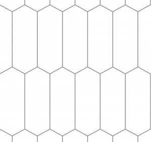 Fibo Urban Aqualock Wall Panel 2400 x 600mm (Hexagonal Effect 280x100mm) Denver White [DIWW0170]