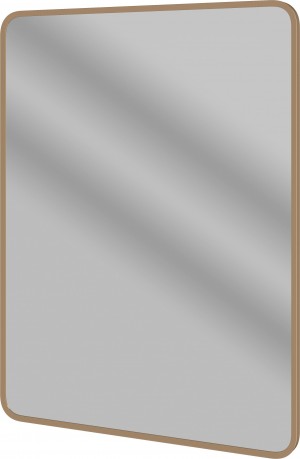 Isso Rectangular Mirror 800 x 600mm Brushed Bronze [PLUM106268]