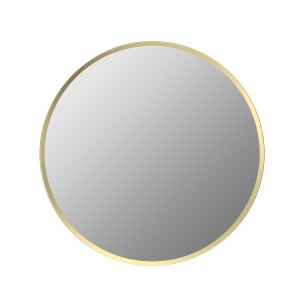 Isso Round Mirror 600mm Brushed Brass [PLUM106260]