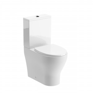 Lombardy Rimless Short Projection CC Closed Back WC Pan Cistern & Soft Close Seat [PLUM106140]