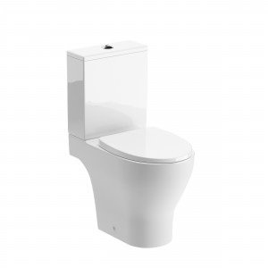 Lombardy Rimless Short Projection CC Open Back WC Pan Cistern & Soft Close Seat [PLUM106139]