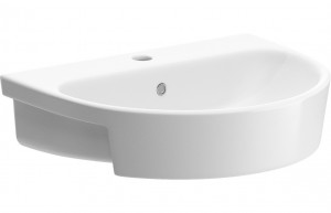 Lombardy Semi-Recessed Basin 555 x 435mm White [PLUM106135]