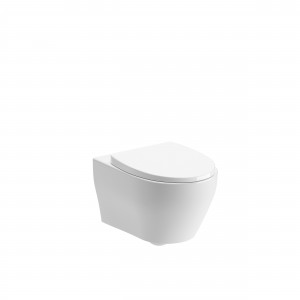 Lombardy Rimless Wall Mounted WC Pan & Soft Close Seat [PLUM106142]