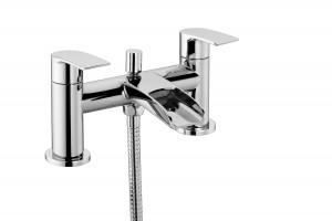 Ravena Bath & Shower Mixer Tap with Hose Handset & Bracket Chrome [PLUM105745]