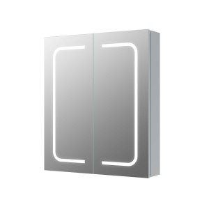 Rovigo Front-Lit LED Mirror Cabinet (Double Door) 600mm [PLUM106296]