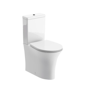 Sicily Rimless Close Coupled Closed Back WC Pan Cistern & Soft Close Seat [PLUM104938]