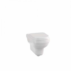 Burlington RIV13 Riviera Wall Mounted WC Pan 315 x 356mm White (Toilet Seat NOT Included)