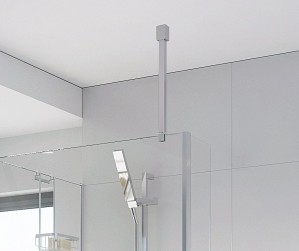 Roman Wetrooms Square Ceiling Brace Kit 1030mm (max) Polished Nickel [LBBKC50SQPN] [CEILING BRACE KIT ONLY - WETROOM PANELS NOT INCLUDED]