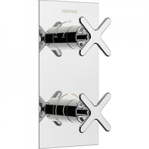 Heritage Salcombe 1 Outlet 2 Handle Concealed Thermostatic Valve