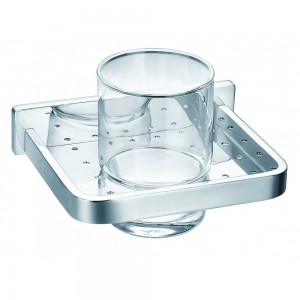 Flova SO8920 Sofija Single Glass Tumbler & Holder Chrome