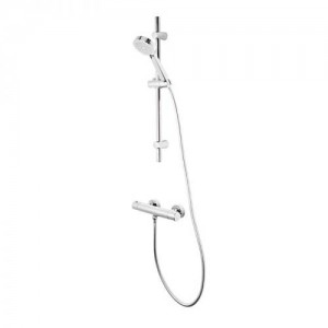 Tavistock Quantum Single Function Shower Bar System with Riser Kit & Handset Chrome [SQT2416]