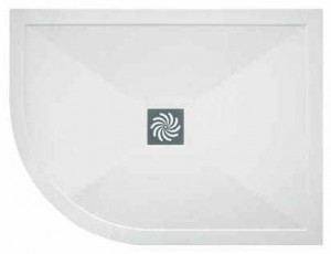 TM UK Elementary Left Hand Offset Quadrant Shower Tray 1200x800mm White [D251200X800QLH]