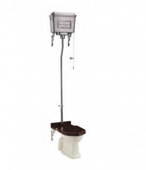 Burlington T58ALU Brushed Aluminium High Level Cistern with Fittings (WC Pan Flush Kit & Toilet Seat NOT Included)
