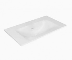 Tissino Cellini Solid Surface Wash Basin (No Tapholes) 600 x 460mm White [TCL-103]