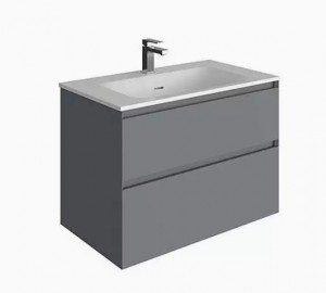 Tissino Mozzano Wall Mounted Basin Unit with 2 Drawers 500mm Matt Grey (Basin NOT Included) [TMZ-103-MG]
