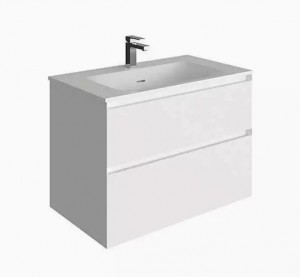 Tissino Mozzano Wall Mounted Basin Unit with 2 Drawers 500mm Matt White (Basin NOT Included) [TMZ-103-MW]
