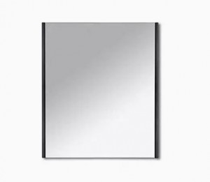 Tissino Netro Front Lit Rectangular Mirror with De-mister 800 x 700mm Matt Black [TNR-170]